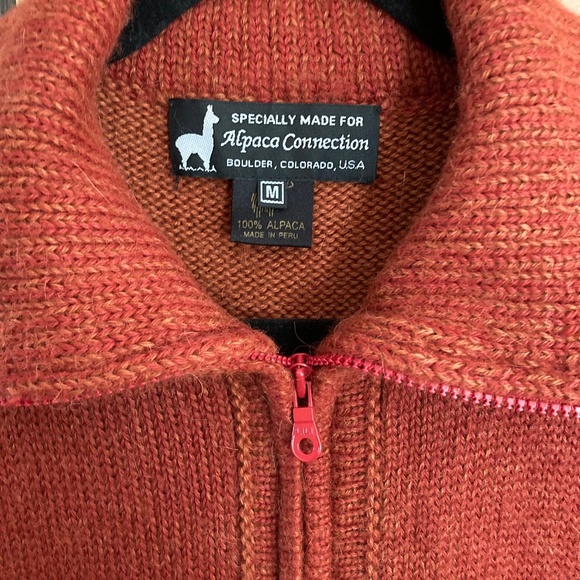 100% Alpaca ALPACA CONNECTION Zip Pocket Cardigan Sweater Jacket - Picture 10 of 12